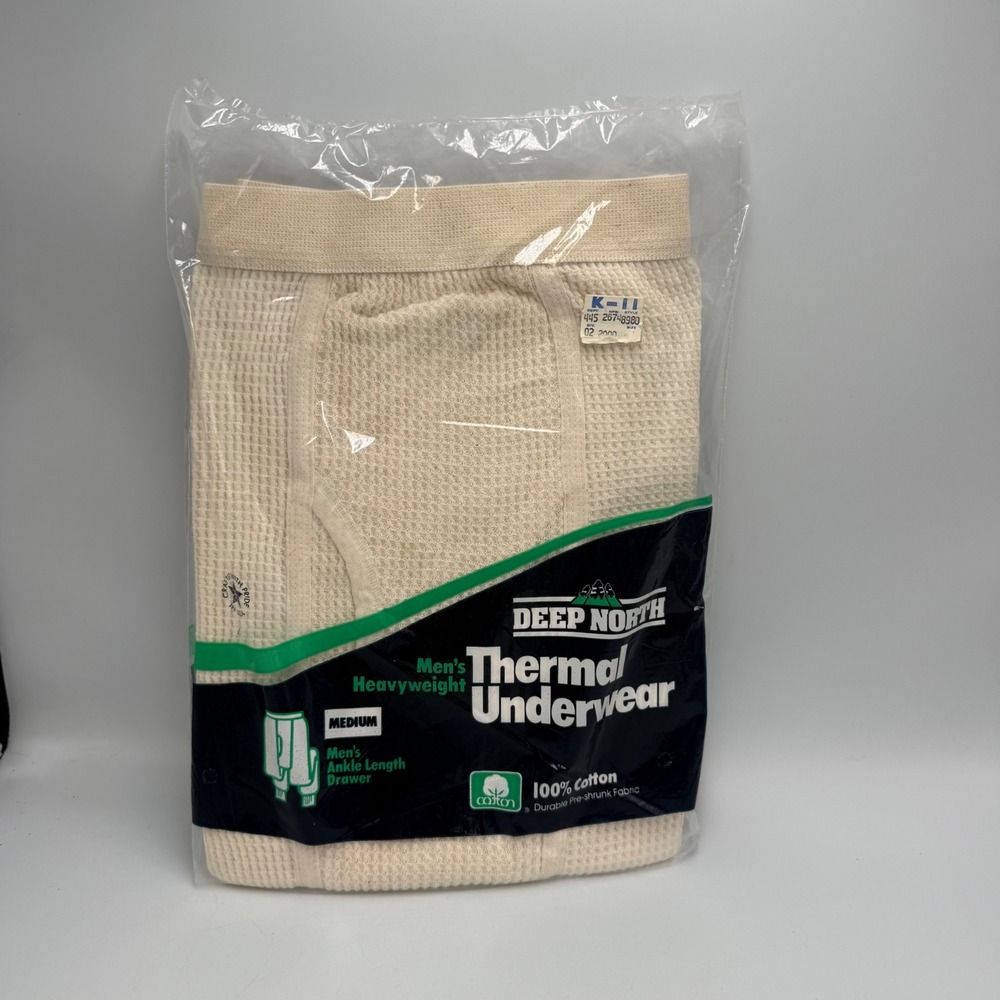 Vintage Deep North Heavyweight Thermal Underwear Cotton Long Johns M USA New